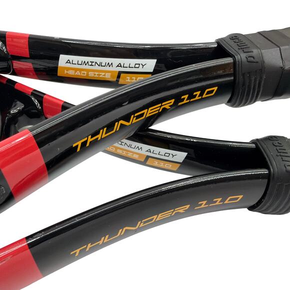 Prince Thunder 110 Tennis Racket Set of 2 with Bag 4 1/4" Grip - Picture 2 of 9